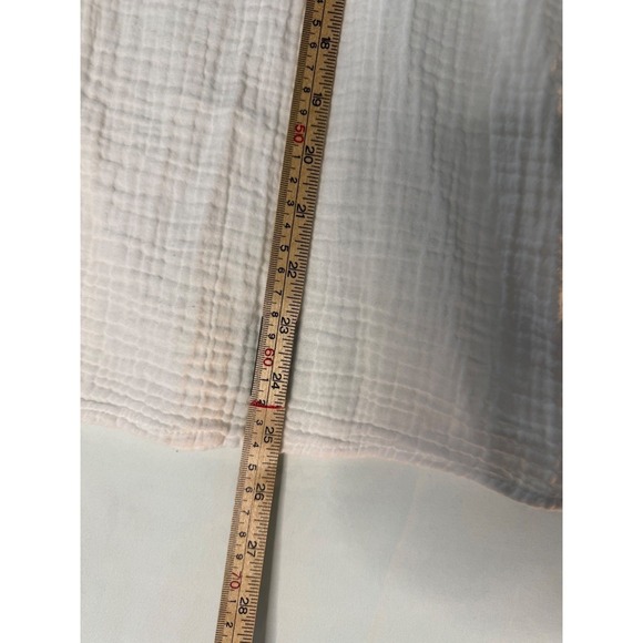 Xirena long sleeve white cotton blouse boho peasant sz L - Picture 7 of 11